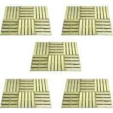 vidaXL 30 pcs Decking Tiles 50x50 cm Wood Green