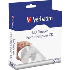 Uncategorized Verbatim Sleeve for CD/DVD, White, 50/Box (70126) White