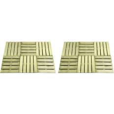 Grün Außenböden vidaXL 12 pcs Decking Tiles 50x50 cm Wood Green