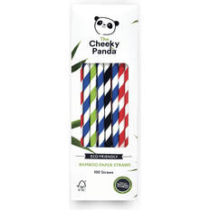 Multicoloured Bamboo Paper Straws