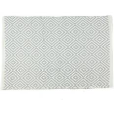 Kaleidoscope Diamond Jacquard Textured Bath Mat - Light Grey