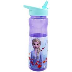 Disney Kids Frozen Water Bottle with Straw Reusable 600ml