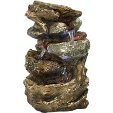 Sunnydaze Decor 105 in. Tiered Rock Log