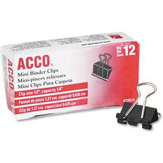 Office Supplies Acco 72010 Mini Binder Clips, Wire, 1/4'