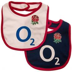 Rouge Bavoirs England RFU Baby Bibs (Pack of 2) Bleu/Rouge/Multicolore