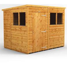 Outbuildings power 8x6, Single Pent Wooden Garden Shed (Building Area 4.8 m²)