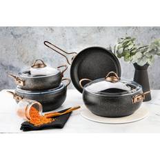 Evimsaray Alya Series 7-Piece Non-Stick Granite Cookware Set Cookware Set with lid