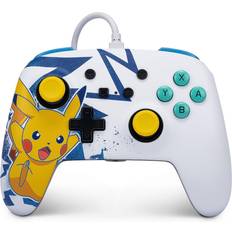 Manettes de jeu PowerA Manette filaire pour Nintendo Switch Pokémon Pikachu High Voltage 0617885045189 Blanc