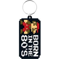 Super Mario Born In The 80ÃÂ´s Keyring Black/White/Red