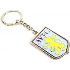 Aston Villa FC Crest Keyring Silver/Blue/Yellow