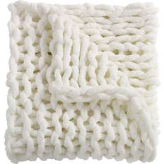 Donna Sharp Chenille Chunky Blankets White (127x101.6cm)