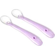 Kidsme Silicone spoon lavendel 2-pack