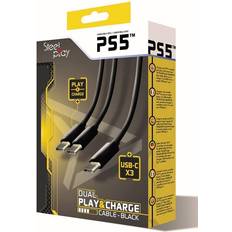 Double & Charge - Opladning/datakabel - USB-C han USB-C han - 3