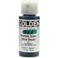 Golden Fluid Acrylics phthalo green blue shade 1 oz