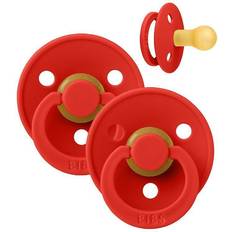 Bibs str 2 candy apple Bibs Sut Colour 2-pak Latex Størrelse 1, Candy Apple