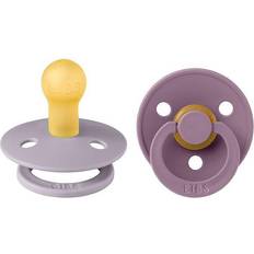 Bibs sutter str 2 Bibs Colour Sutter 2-pak Str. 1 Naturgummi Fossil Grey 0-6 mdr Sutter