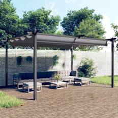 vidaXL anthracite, 4 3 2.2 m Garden Gazebo with Retractable Roof