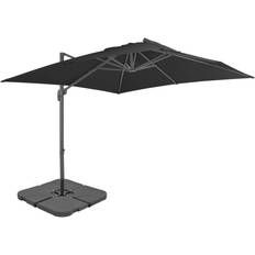Parasol m fod vidaXL udendørsparasol med transportabel fod antracitgrå
