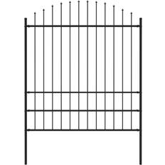 vidaXL Trädgårdsstaket med spjuttopp stål 1,75-2x1,7