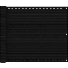 vidaXL altanafskærmning 75x600 HDPE sort