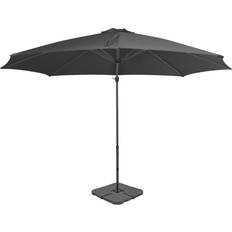 Parasol m fod vidaXL udendørsparasol med transportabel fod antracitgrå