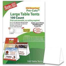 Camping & Outdoor Blanks/usa Table Tent, 12 x 18, White, 2 Tents/Sheet, 50 Sheets/Pack (BLA01FLWH)