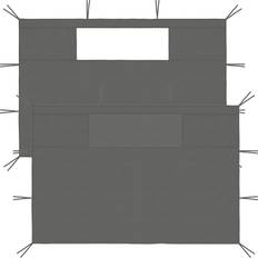 vidaXL Pareti Con Finestre Per Gazebo 2 pz Antracite