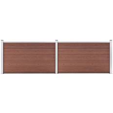 Clôtures vidaXL Barrière de Jardin Panneau de Clôture d'Extérieur WPC 353x106 cm Marron