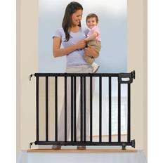 Black Child Safety Summer Deluxe Stairway Simple To Secure Wood Gate