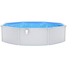 VidaXL Pools vidaXL Swimming Pool with Steel Wall Round 550x120 cm White