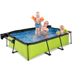 Patronfilterpumpe Exit Toys pool Lime m/baldakin og patronfilterpumpe 220x150x65 cm