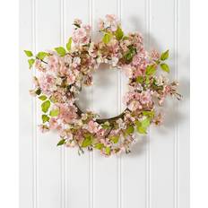 Plastic Decorations Nearly Natural 4783 Cherry Blossom Wreath