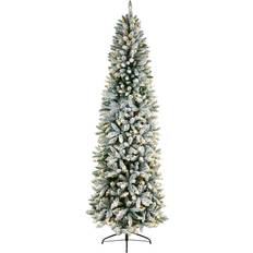 Decorative Items Nearly Natural 8Ft Pre-Lit Slim Christmas Tree 96"