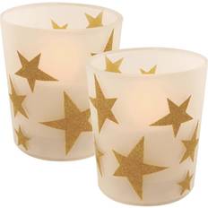 Gold Candles & Accessories Luma Set of 2 Star LED Candle