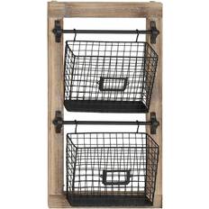 Beige Newspaper Racks 25" Farmhouse Magazine Rack Iris