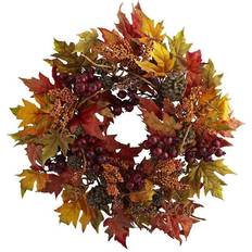 Flowers Nearly Natural Maple & Wreath MichaelsÂ®