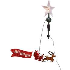 Christmas Tree Ornaments Kurt Adler 19.7-Inch Star Tree Topper with Rotating Santa Christmas Tree Ornament