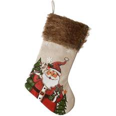 Hanging Stockings National Tree Company Rural Homestead Santa Stocking 21"