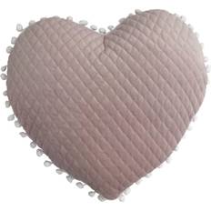 Pom pom kudde little furn. Large Heart Pom Pom Cushion Light Blush