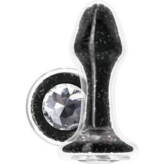 NS Novelties Vibromasseurs NS Novelties Stardust Glam Black Crystal Butt Plug