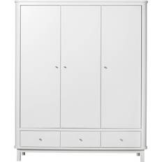 Garderobeskabe Børneværelse Oliver Furniture Wood klædeskab m 3 døre hvid