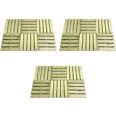 vidaXL 18 pcs Decking Tiles 50x50 cm Wood Green