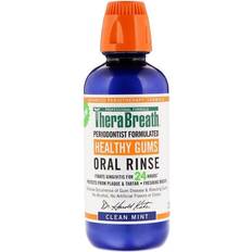 Alcohol-Free Toothbrushes, Toothpastes & Mouthwashes TheraBreath Healthy Gums Oral Rinse Clean Mint 473ml