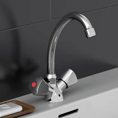 Grifos de lavabo SCHÜTTE Grifo Mezclador Bimando Para Lavabo Savino Cromado Cromo