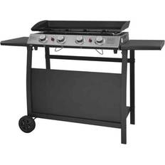 Stahl Grillplatten Callow 4 Burner Plancha with Stand Side tables