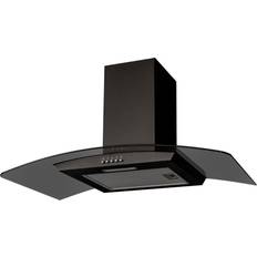 Black - Wall Mounted Extractor Fans on sale SIA CGHS90BL 90cm Curved 90cm, Black