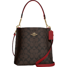 Leather Bucket Bags Coach Mollie Bucket Bag 22 In Signature - Gold/Brown