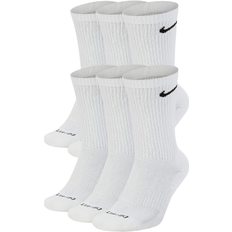 Nike white socks 6 pack Nike Everyday Plus Cushioned Training Crew Socks 6-pack - White/Black