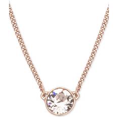 Givenchy Crystal Pendant Necklace - Rose Gold/Transparent