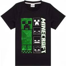 Svarte Pysjamaser Minecraft Boy's Short Pyjama Set - Black/Green/Grey